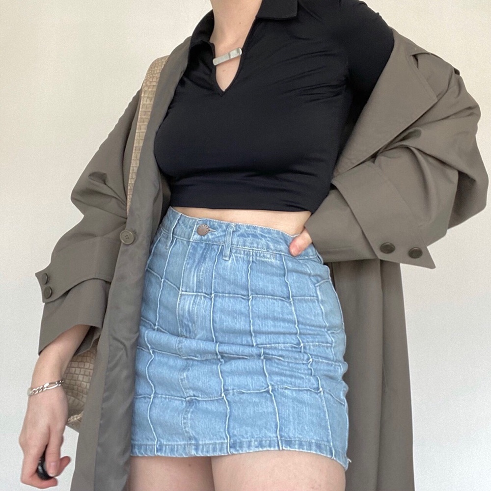 Forever 21 Patchwork Denim Skirt